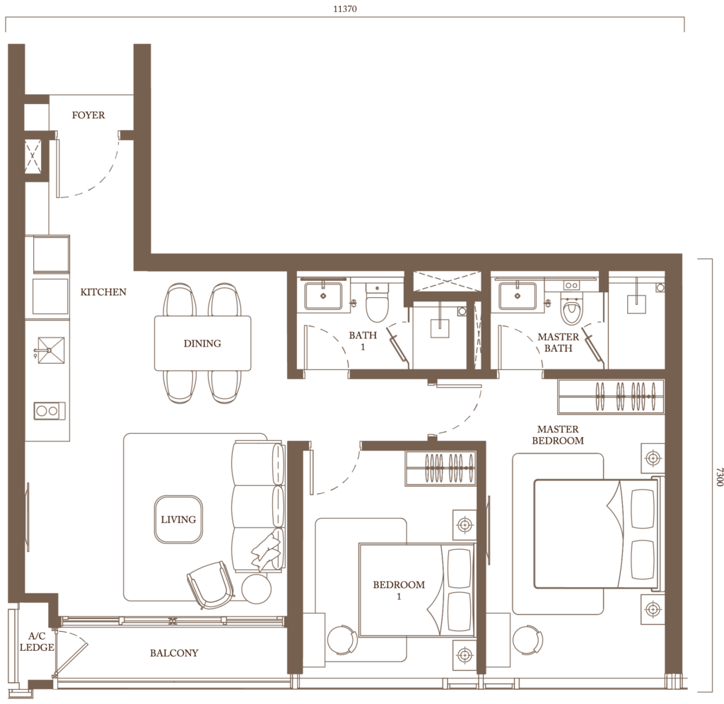 Pavilion Square Bukit Bintang – Direct Pavilion Mall Serviced Residence ps Type C1