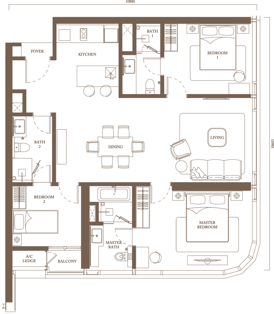 Pavilion Square Bukit Bintang – Direct Pavilion Mall Serviced Residence ps Type D