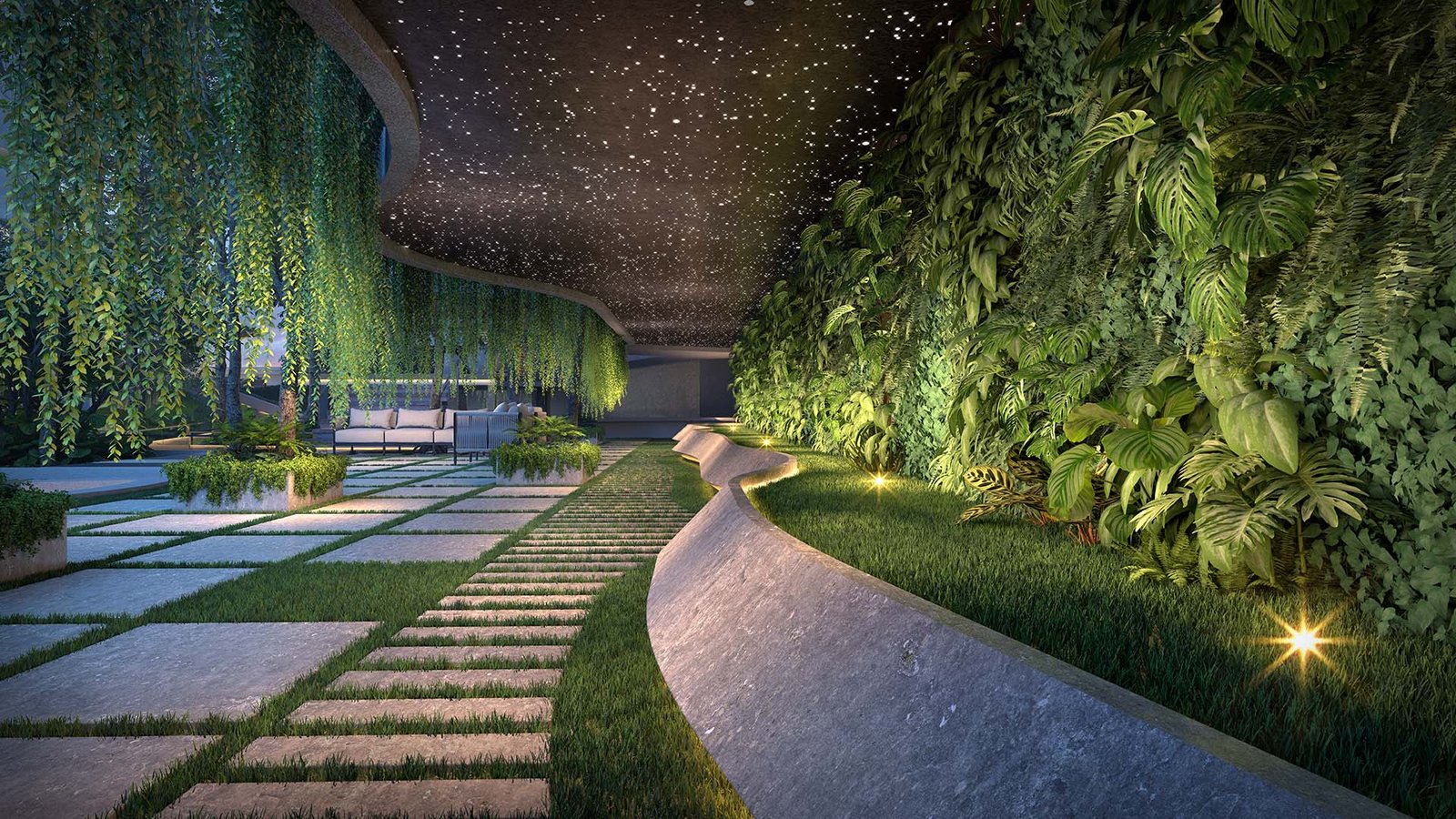 hanging garden walkway