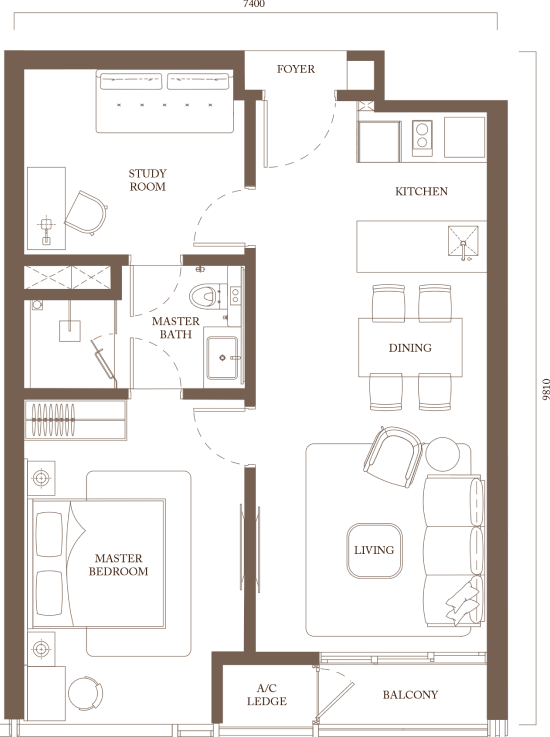 Pavilion Square Bukit Bintang – Direct Pavilion Mall Serviced Residence ps Type B2