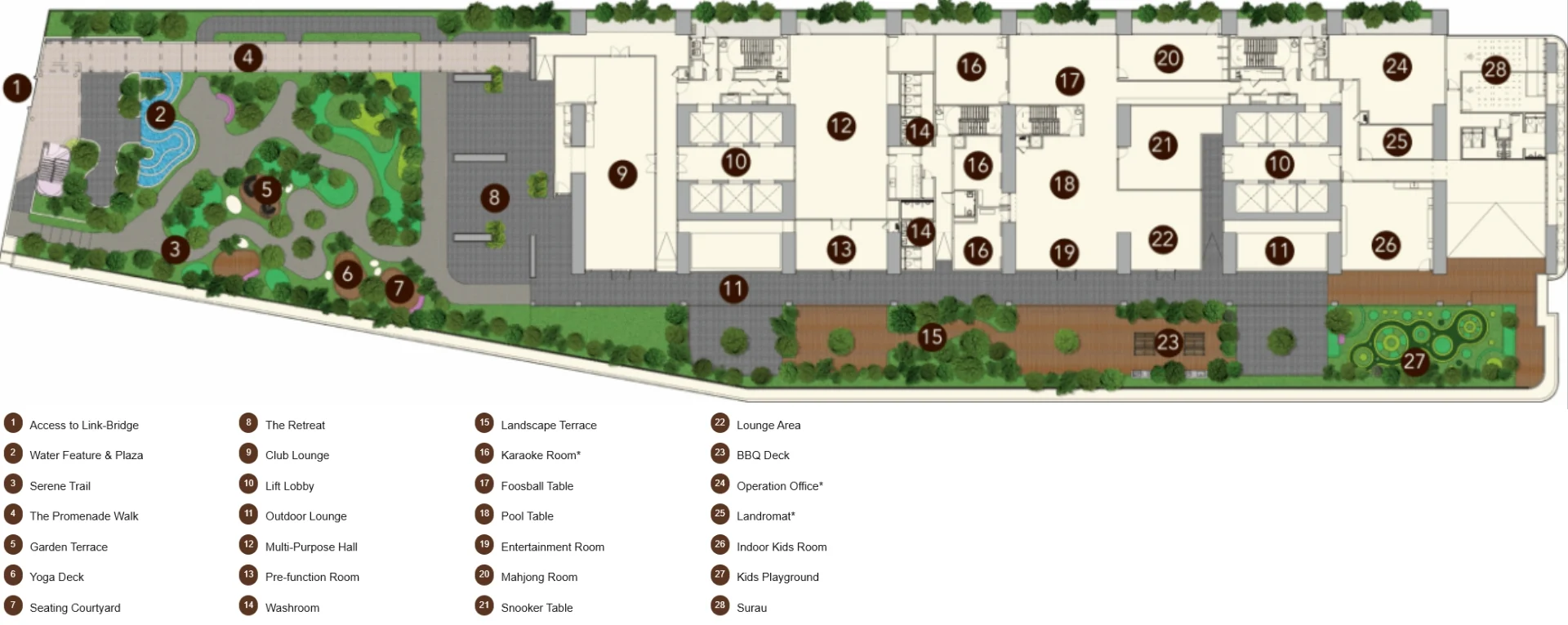 Pavilion Square, KL: Facilities Floorplan @ Level 12 Courtyard Garden