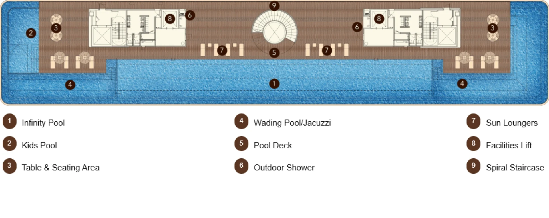 Pavilion Square KL: Floor plan of 118-metre Rooftop Infinity Sky Pool @ Level 67