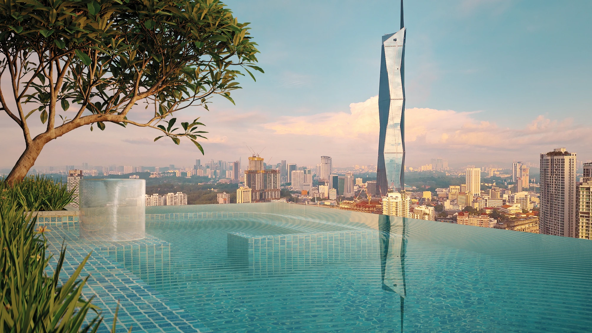 Times Square 2 Sky infinity pool at level 42 come with the KL city view