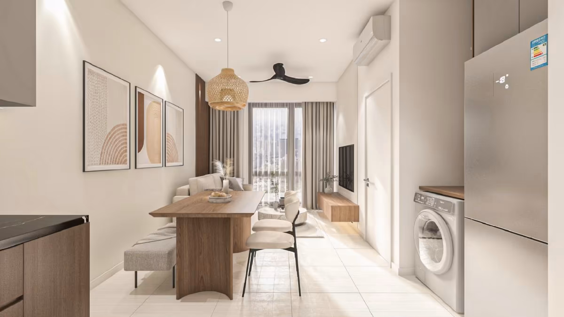 Times Square 2 Unit type A: living & dining room
