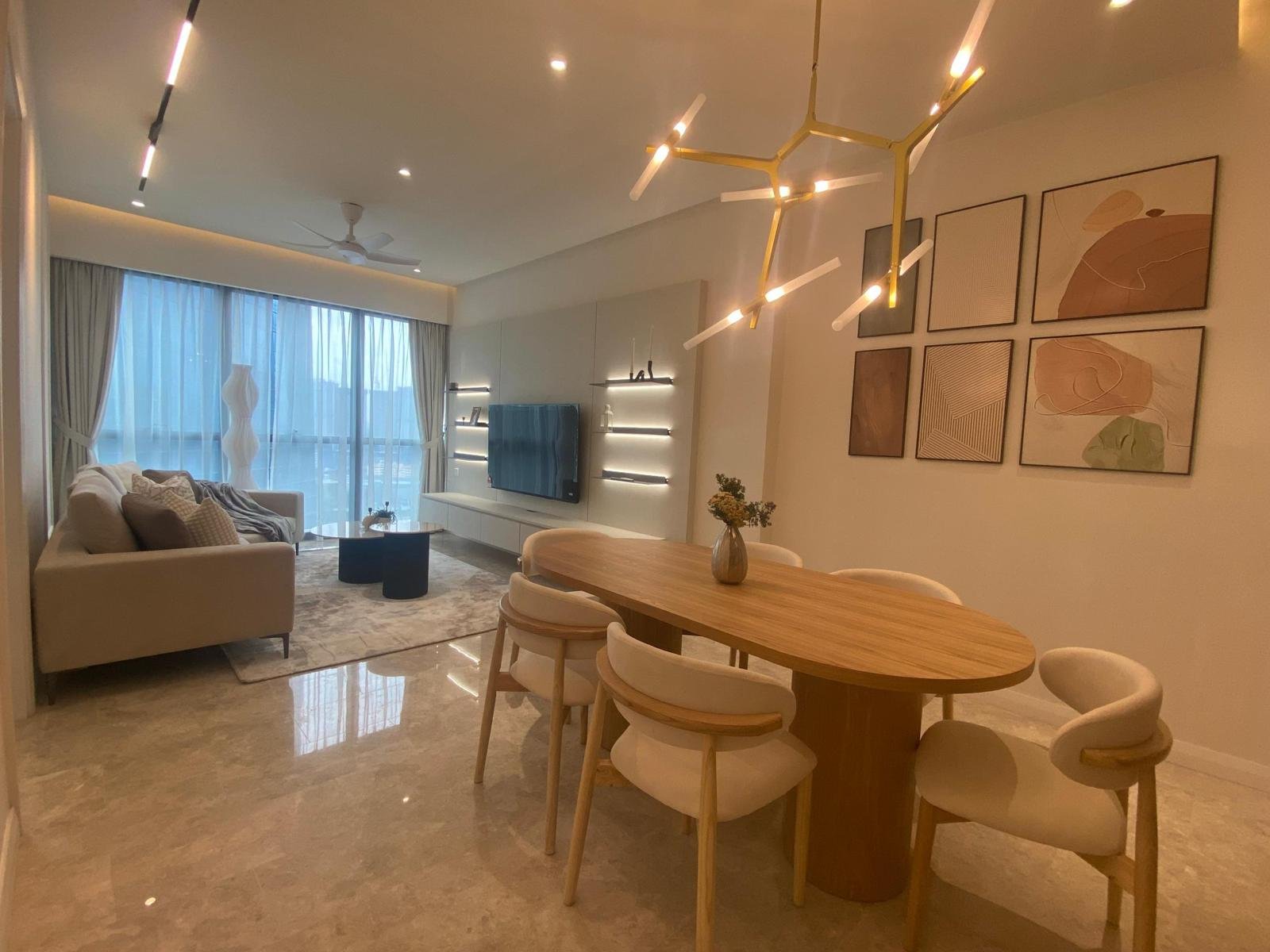 TRX Residence Type 3: living & dining view