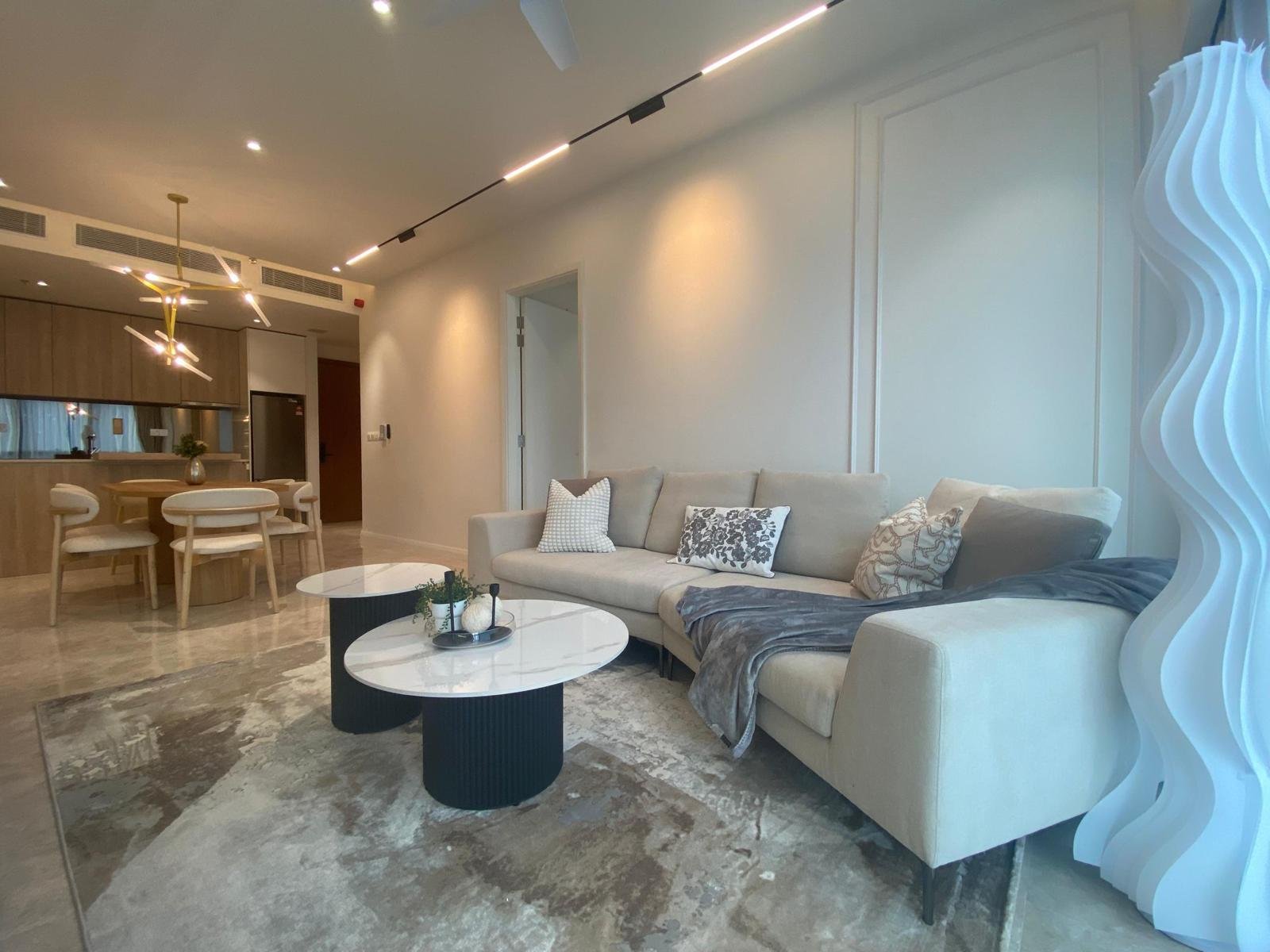 TRX Residence Type 3: living & dining view