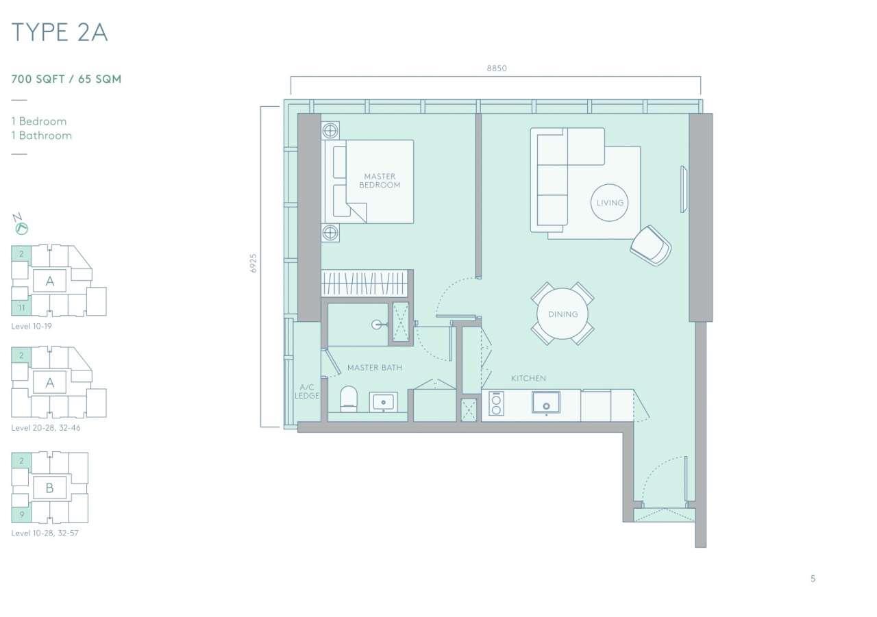 trx residence floor plan 2a